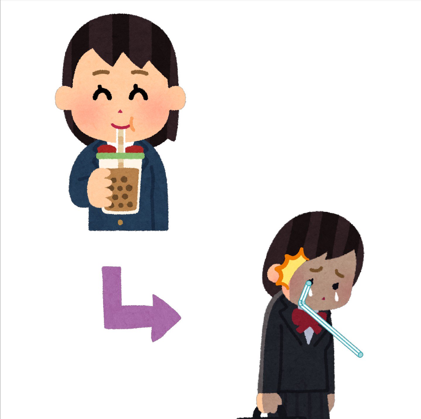 まいチクをいらすとやで再現 Dayukoume 再現難易度 使ったイラスト 5枚 タピオカミルクティーを飲む人のイラスト 女子学生 矢印のイラスト 直角 泣きながら歩く学生のイラスト 女子 ストローのイラスト 漫符のイラスト 驚いた記号 まいにち まいチクをいらすとやで再現 Dayukoume 再現難易度 使ったイラスト 5枚 タピオカミルクティーを飲む人のイラスト 女子学生 矢印のイラスト 直角 泣きながら歩く学生のイラスト 女子 ストローのイラスト 漫符のイラスト 驚いた記号 まいにち