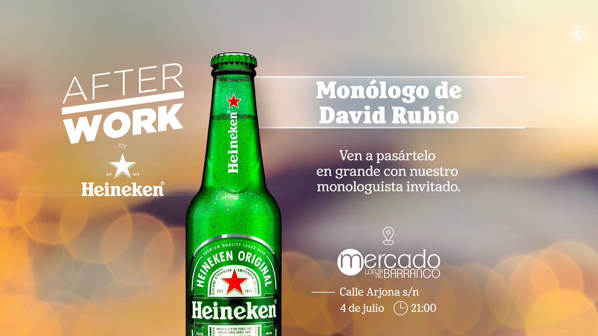 mldelbarranco's tweet photo. Este jueves no va a ser un jueves cualquiera. Los #AfterWork de @Heineken_ES llegan al Mercado.

Toma nota:
🍺 -  ¡Te invitamos a la primera Heineken!
📆 -  jueves 4 de Julio
⏰ - 21:00h
📍 - En la terraza de @SojoSevilla

¡Vívelo!💥 https://t.co/10xdozqu0l