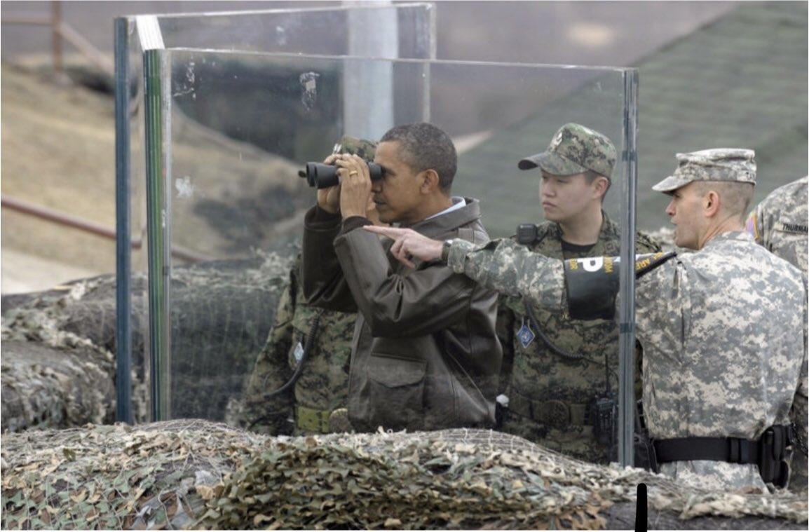 EricTrump's tweet photo. This was Obama at the DMZ in March of 2012. This is Trump at the DMZ in June of 2019. #ChangeWeCanBelieveIn #YesWeCan   
#KeepAmericaGreat 🇺🇸🇺🇸🇺🇸 https://t.co/MX8cVfcoxR