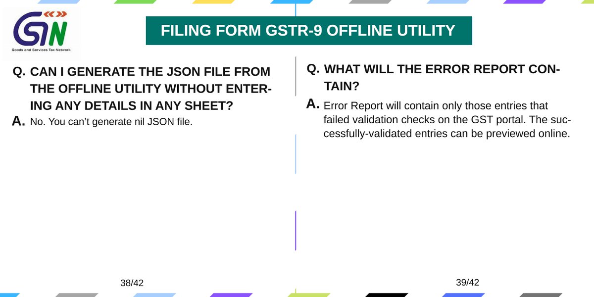 Infosys_GSTN's tweet photo. Taxpayer's guide on the Frequently Asked Questions about Form #GSTR9 Offline.
For complete #FAQs and #usermanual click: https://t.co/ejNARyJMWa
#GST #GSTN #offlinetool #GSTR #annualreturn #offlineutility https://t.co/WX462gydNZ