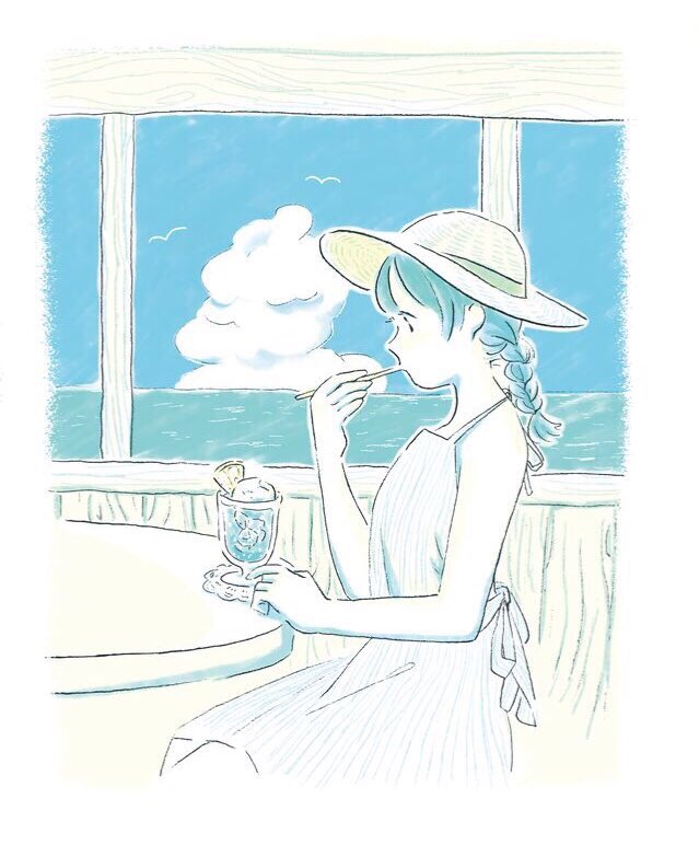 水元さきの A Twitter イベントや商品広告のイメージイラスト を描きたいです 夏の青と清涼感を描くのが好きなので 夏フェスとか制汗剤や清涼飲料水の広告やってみたいな 私はこんな仕事がしたい T Co V49a2qpx5e Twitter