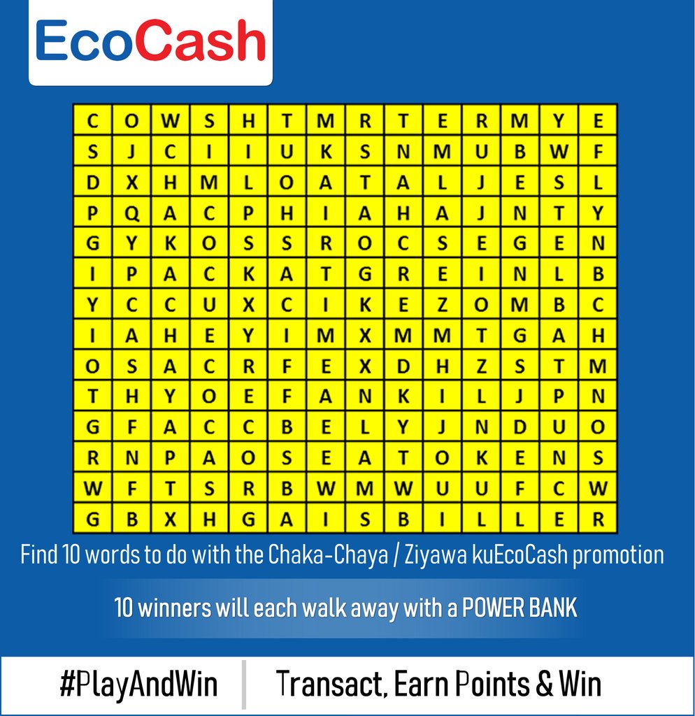Ecocash Zimbabwe Chakachaya Ziyawa Kuecocash How Much Do You Know About The Promotion In Your Answer Start With Playandwin Then State Your Points Before Listing Your Answers On The Timeline