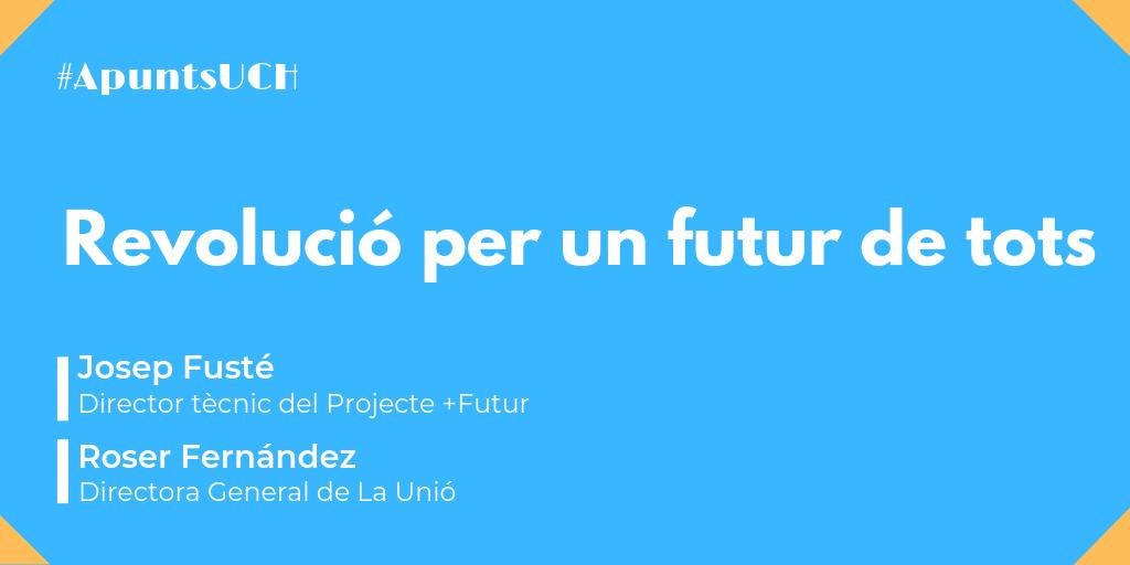uchcat's tweet photo. 🌞Nou #ApuntsUCH, Revolució x un futur de tots, de la DG, R. Fernández i @FustePep, director de #MésFuturUCH sobre la necessitat d'abraçar col·lectivament la transformació i anticipar-nos a un món millor per a la salut i l'autonomia de les persones.
👉🏼🔗https://t.co/D5fKpH10lD https://t.co/3taTs2Htms