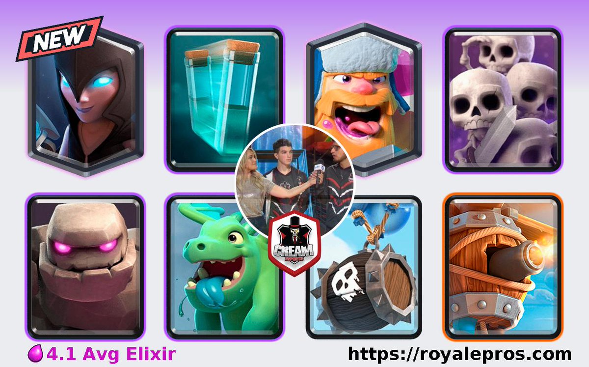 teamcmcbot's tweet photo. .@Lince_Cr has won grand challenge on 02/07/2019 18:13:03 SGT [Night Witch,Clone,Lumberjack,Skeleton Army,Golem,Baby Dragon,Skeleton Barrel,Flying Machine]

#AlwaysAlan 

Deck: https://t.co/TZgVjsEyzd

WinRate: https://t.co/5zyk1FMZFg

GC Logs: https://t.co/0v2zPQuiZh https://t.co/GTv63h58XR