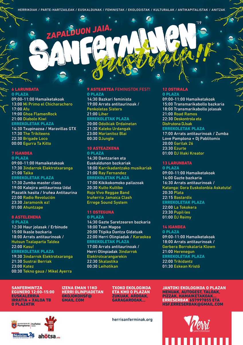 🔻🎉🔻 HSFK 2019 🔻🎉🔻

ZAPALDUON JAIA ✊🏾 SANFERMINEN SUSTRAIA!

herrisanferminak.org