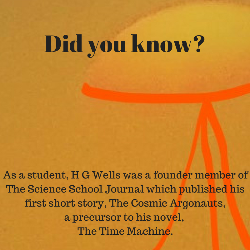 Acclaimed author HG Wells was an early indie author who published his first story 'The Cosmic Argonauts' by being a founder member of his school magazine The Science School Journal in the 1880's. 
#scifi  #TheWarOfTheWorlds