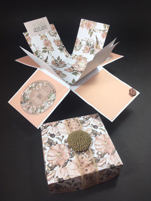 Nicky from #Creative #Expressions will be showing us how to make exploding boxes on Tuesday 16th July. We have 2 sessions, 10.00-12.30 &amp; 1.00-3.30. If you'd like to join us, it's £10pp which includes everything you need to make a box. Call us on 01773 712266 to book your place.