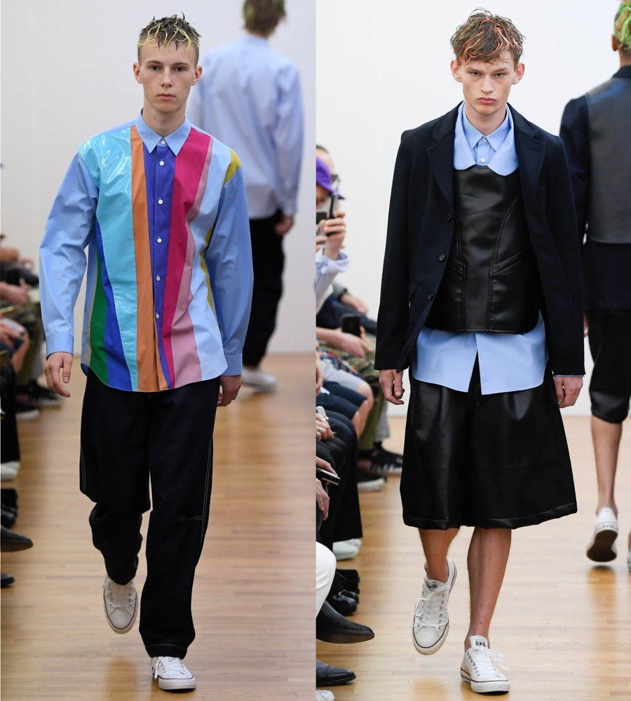 Fashion Press コム デ ギャルソン シャツ 年春夏メンズコレクション 色と色 服と服 生地と生地を繋ぐ T Co Ytvbpux2qk T Co Z9gkj1uxby Twitter