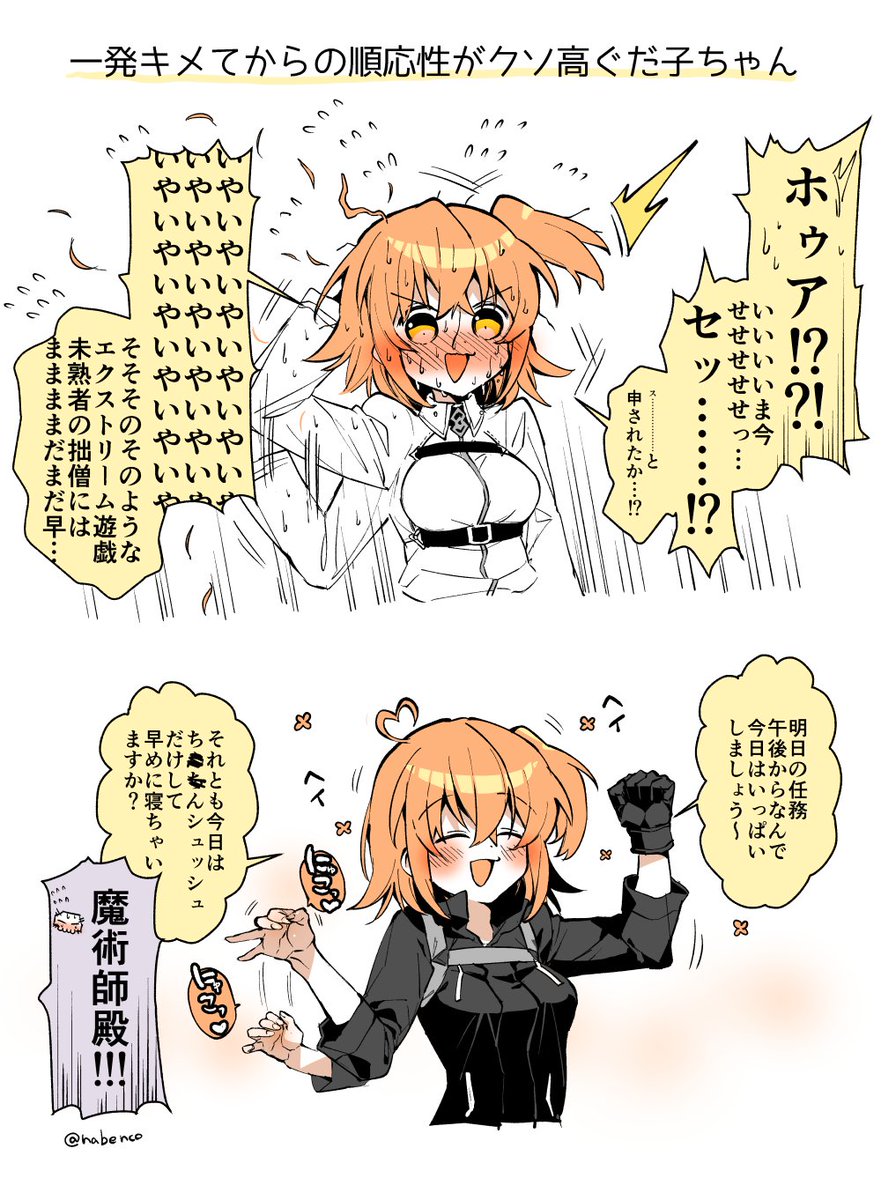 一発キメてからの順応性がめちゃめちゃ高い子って良くないですか…………………(呪ぐだ♀) 