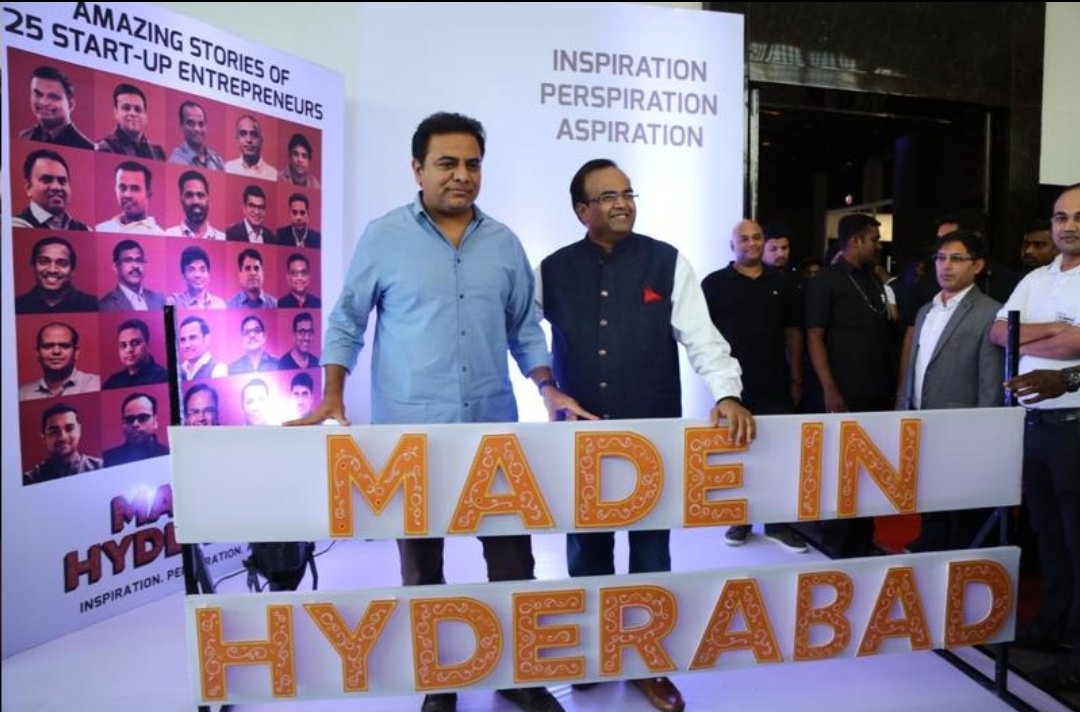 rajnphani's tweet photo. Heartfelt thanks to @KTRTRS who has been such an inspiring mentor. Glad to have @jayesh_ranjan and @shradha
at the event. A big shout to all 25 entrepreneurs for creating legacy with #MadeInHyderabad. 3 cheers to the dream team @zaggleapp for making the event such a HUGE HIT! https://t.co/oGQFKD01hX