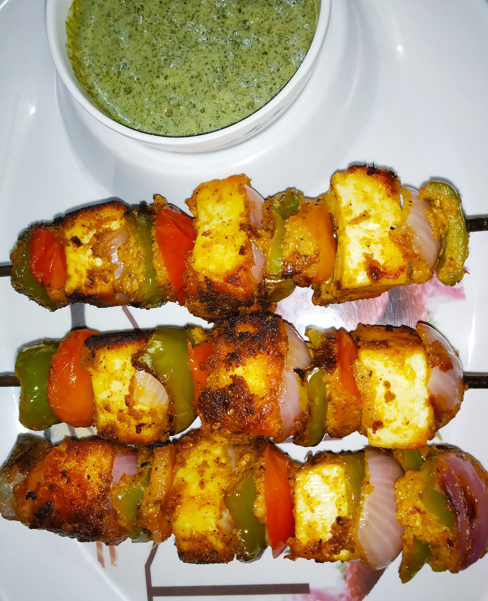 97. Paneer Tikka & Green Chutney.