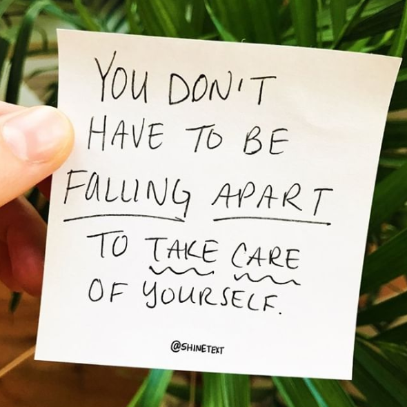 NAMICommunicate's tweet photo. You don’t need an excuse to take some time for self-care. 

Via @ShineText and @girlsnightinHQ https://t.co/5sxnCkJFKg