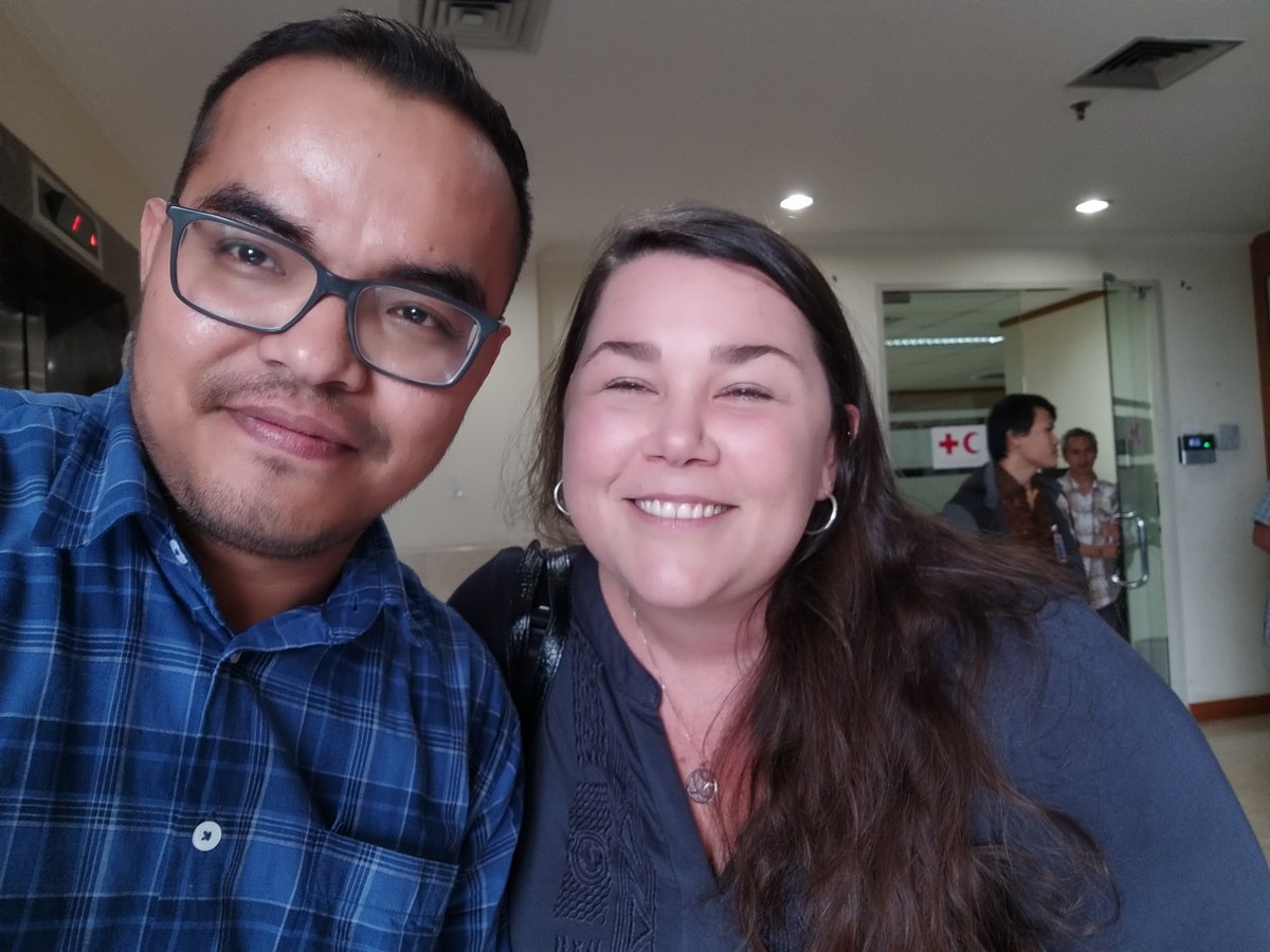 HerryFTanjung's tweet photo. With @Shanna_McClain from @NASA  thanks for coming. Safe flight.. #forecasbasedfinancing #fbf #indonesia #redcross @palangmerah https://t.co/8foCdyHvyl