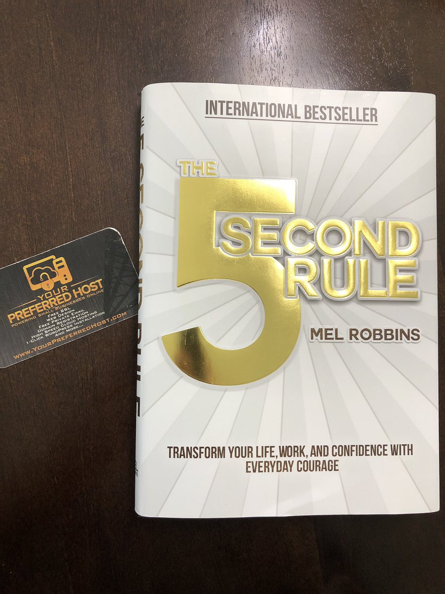 PreferredHost's tweet photo. Another great read 📚. Thank you for sharing @melrobbins 
.
#5secondrule #priorities #focus #goals #productivity #results #commitment #hardwork #extraordinary #journey #discipline #power #will #purpose #desire #balance #success #dominoeffect #awareness #confidence #change https://t.co/XAdAlvDKcF