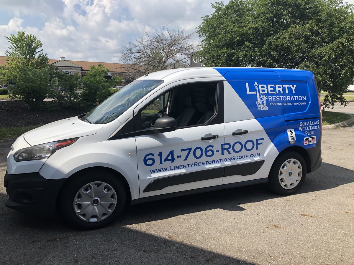 SignaramaPowell's tweet photo. Freshly finished wrap for Liberty Restoration😎🚗 #signarama #vehiclewrap https://t.co/OHR9GMpAch