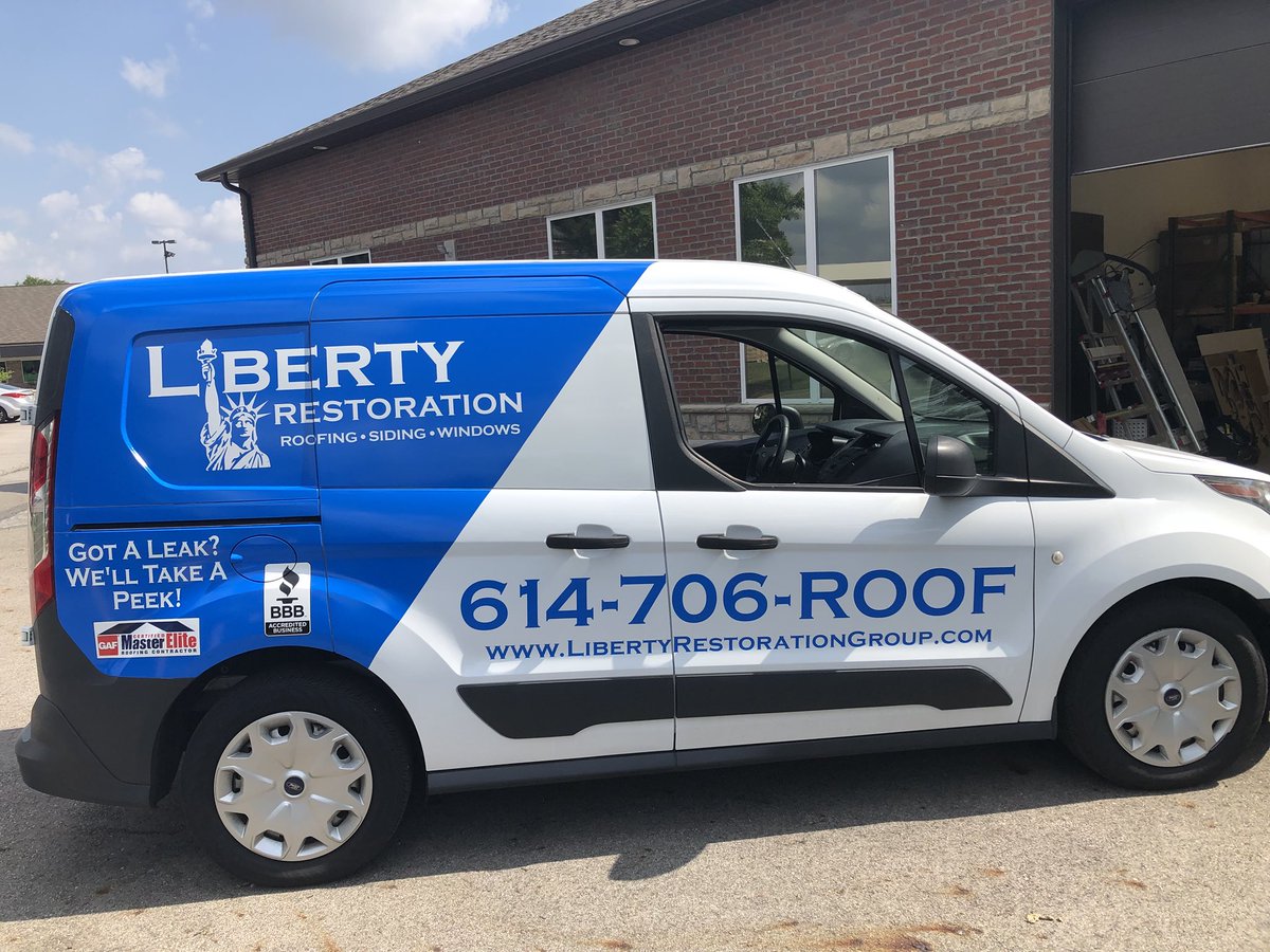 SignaramaPowell's tweet photo. Freshly finished wrap for Liberty Restoration😎🚗 #signarama #vehiclewrap https://t.co/OHR9GMpAch