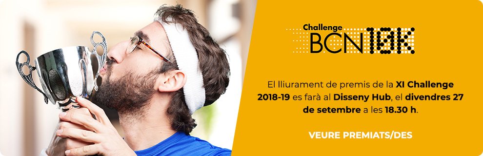 ChallengeBCN10k's tweet photo. El lliurament de premis de la XI Challenge 18/19  es farà al Disseny Hub, el divendres 27 de setembre a les 18.30 h. https://t.co/XDIwBlAJfJ https://t.co/Tn3AW5owca