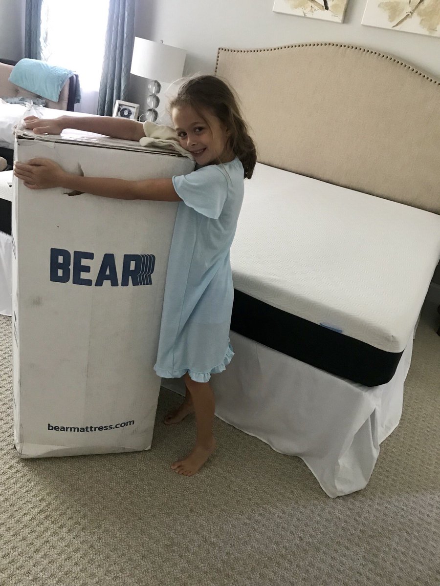 sandraslens's tweet photo. Got our new amazing Bear mattress!   So excited!! https://t.co/xQzmth84Cm