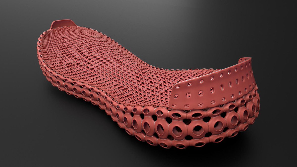 generallattice's tweet photo. Happy Tuesday 3d lovers!  Check out one of our midsole prototypes.  Many more to come. 

#design #additivemanufacturing #computationaldesign #lattice #innovation #foamreplacement #digitalmanufacturing #productdesign #industrialdesign #engineering #grasshopper3d #rhinoceros3d https://t.co/wtORGSJBSz