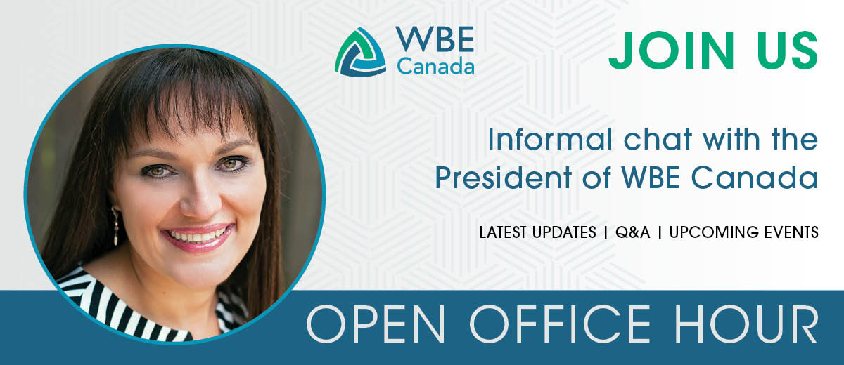 WBECanada's tweet photo. Open Office Hour with @SilviaPencak is Wednesday July 3rd 2:00-3:00pm. Get all the details from WBENC, what to expect at Supplier Diversity Day in Halifax and what events are coming up during the summer. https://t.co/P85KBxr021
#webinar #Q&A #supplierdiversity #infochat https://t.co/6d3SMbFWZl