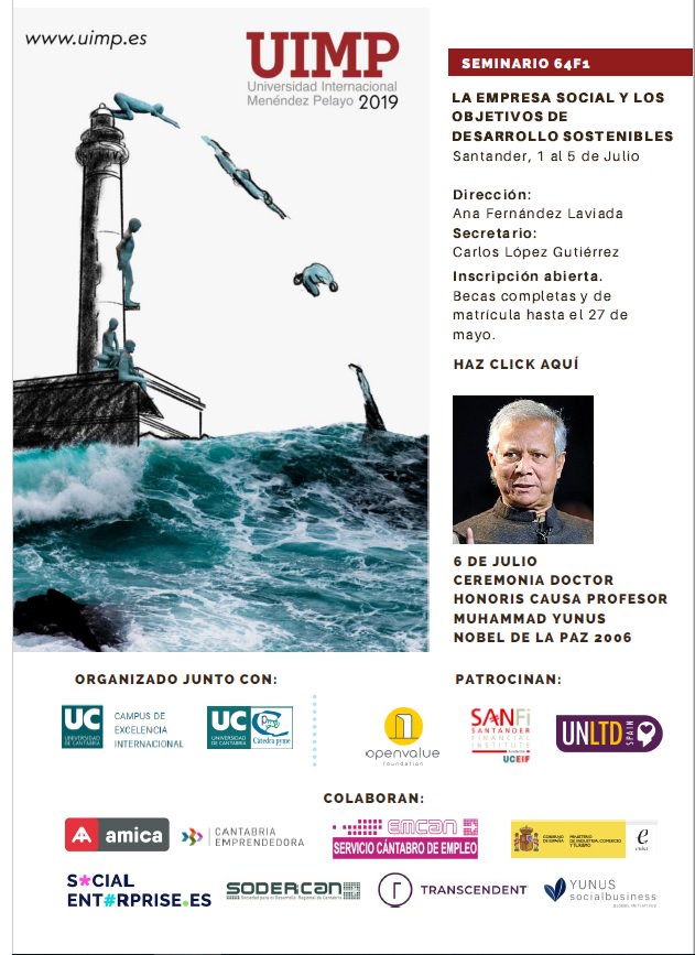 FactoryMatters's tweet photo. Gracias a @enisa por habernos invitado al curso de @UIMP en el que @CarmonaAmpuero participará en la mesa para hablar de la #financiación del #emprendimientosocial. Contaremos con la presencia de @Yunus_Centre Premio Nobel de la Paz 2006😮🏆
#FactoryMatters #ODS #empresasocial https://t.co/9xYCC7sUc2