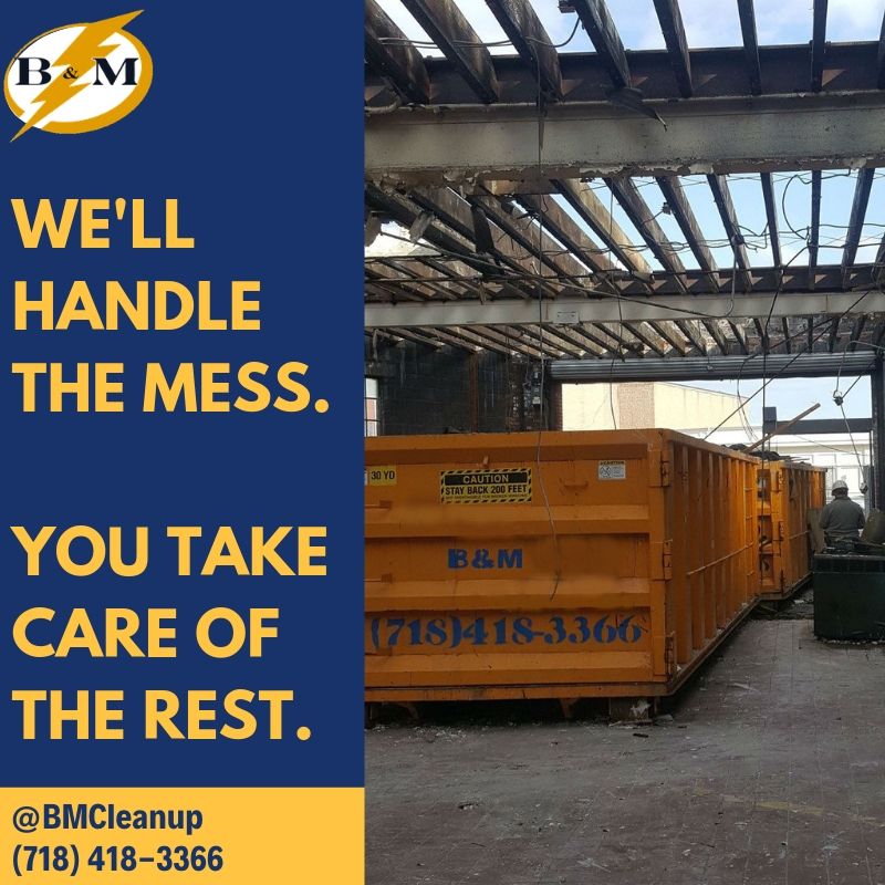 BMCleanup's tweet photo. Let B&M Cleanup Services handle the mess! From demolition cleanup to estate cleanouts, our #JunkRemoval services will get the job done! #Trash #BMCleanup https://t.co/7eNjAvyyaq
