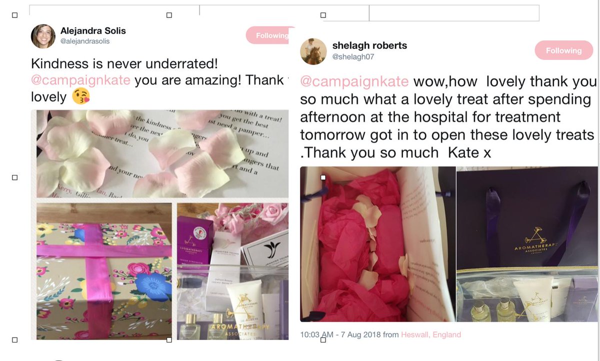 campaignkate's tweet photo. Thank you all for your recipient nominations for my #SummerTreat boxes for women living with cancer. 
All so worthy...and all over the UK - perfect.  A nomination from #Chester welcome...
I want to fulfil them ALL so pls donate to this special project: https://t.co/LYJmUDxpJ0 https://t.co/ARbQ0Jk9eU