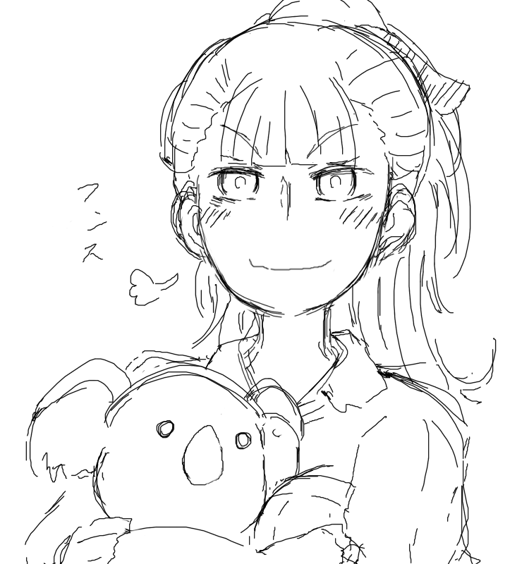 僕も蕨ちゃん描いた。
かわいい。 