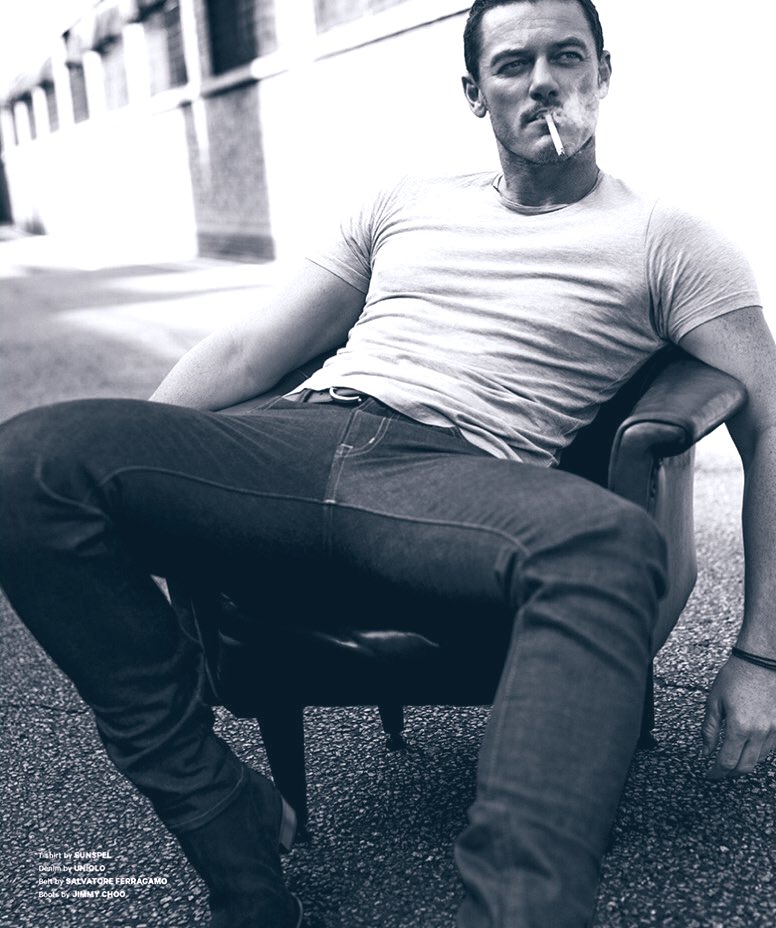 bubblegumcity80's tweet photo. @tTheRealLukevans #LukeEvans photographed by Zeb Daemen for #EssentialHomme The aftermath of cigarette smoking 🚬 https://t.co/QxHXKlF3Vr