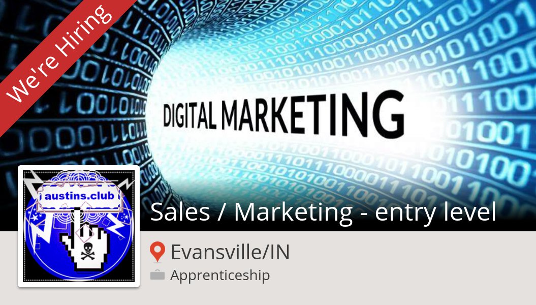 Austins_Domain's tweet photo. Check out this #job: #Sales / Marketing - #entry level at #AustinsDomaincom (#EvansvilleIN) https://t.co/f9q41ONMOU https://t.co/Up97Wen0cc