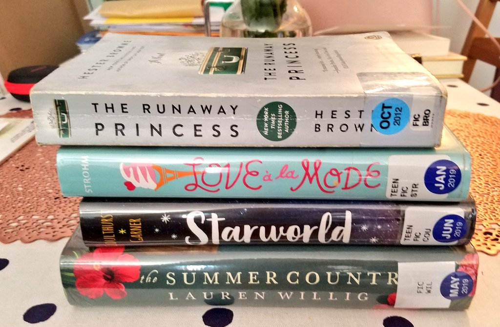 BestsLoveBooks's tweet photo. This week's library finds. The Runaway Princess by @hesterbrowne is the July pick in the Royally Good Reads Facebook book club I joined. I love a good royal book! -K #amreading #SummerReading https://t.co/BXr5adUQSw
