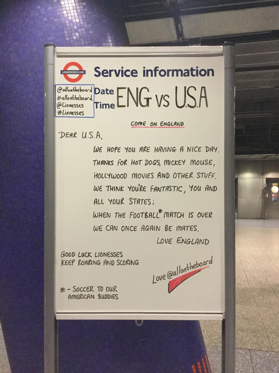 allontheboard's tweet photo. Tonight is the #Lionesses Vs #USA in the #FIFAWWC Semi final. We shall be singing loud, as they do us proud #RoarForTheLionesses @allontheboard @Lionesses #ENGUSA #USAENG #ENG #EnglandVsUSA #WorldCup2019 #ThreeLionesses #ThreeLions #Proud #FIFAWomensWorldCup #FIFAWomensWorldCup19 https://t.co/BooLilplhb