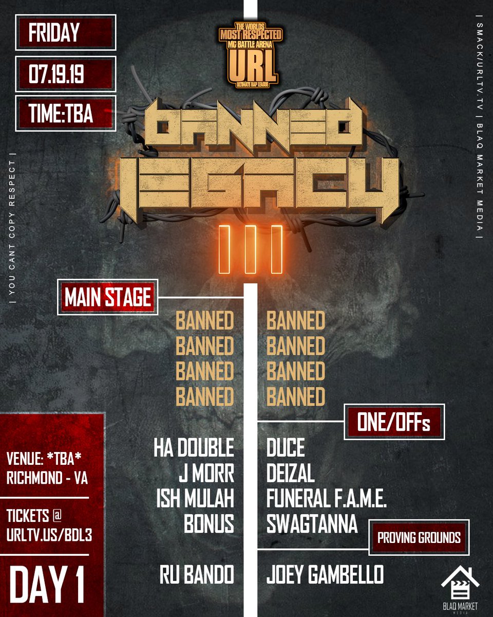 urltv's tweet photo. DAY 1 | Tickets @ https://t.co/vwZlEIHVsM | #BDL3_URLTV https://t.co/0n8MxYSIw0