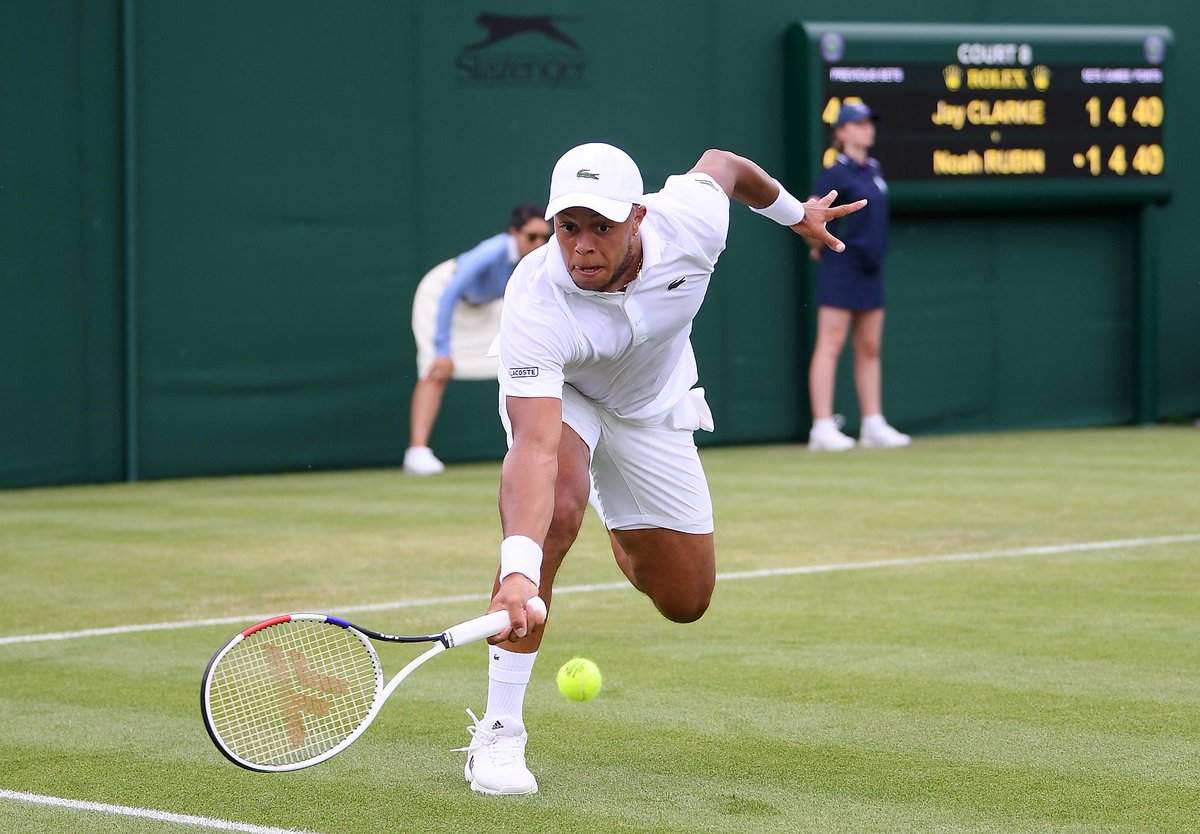 the_LTA's tweet photo. And next up for @Jay27798 at #Wimbledon is the No.2 seed and 8 time winner Roger Federer #BackTheBrits ๐ฌ๐ง https://t.co/xxUbVE3PLj