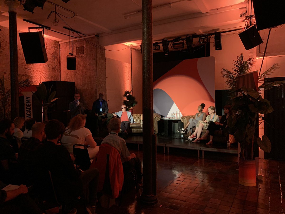 IvorsAcademy's tweet photo. Our special AGM panel is underway with @PRSFoundation’s @vanessa_prsf @OlgaFitzRoy @CassieKinoshi Robin Millar and the Academy’s Fran Matthews, discussing the barriers to accessibility and diversity music making https://t.co/TfO7186pYX
