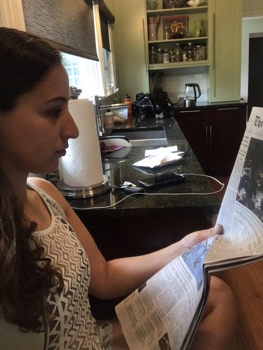 arithisandthat's tweet photo. I know i *could* read the @nytimes on paper in #losangeles, but there’s something about being in my parents’ home in the suburbs of #NY, holding a physical paper.
#thetruthishard #nytimes https://t.co/DSRdIPp5Ec