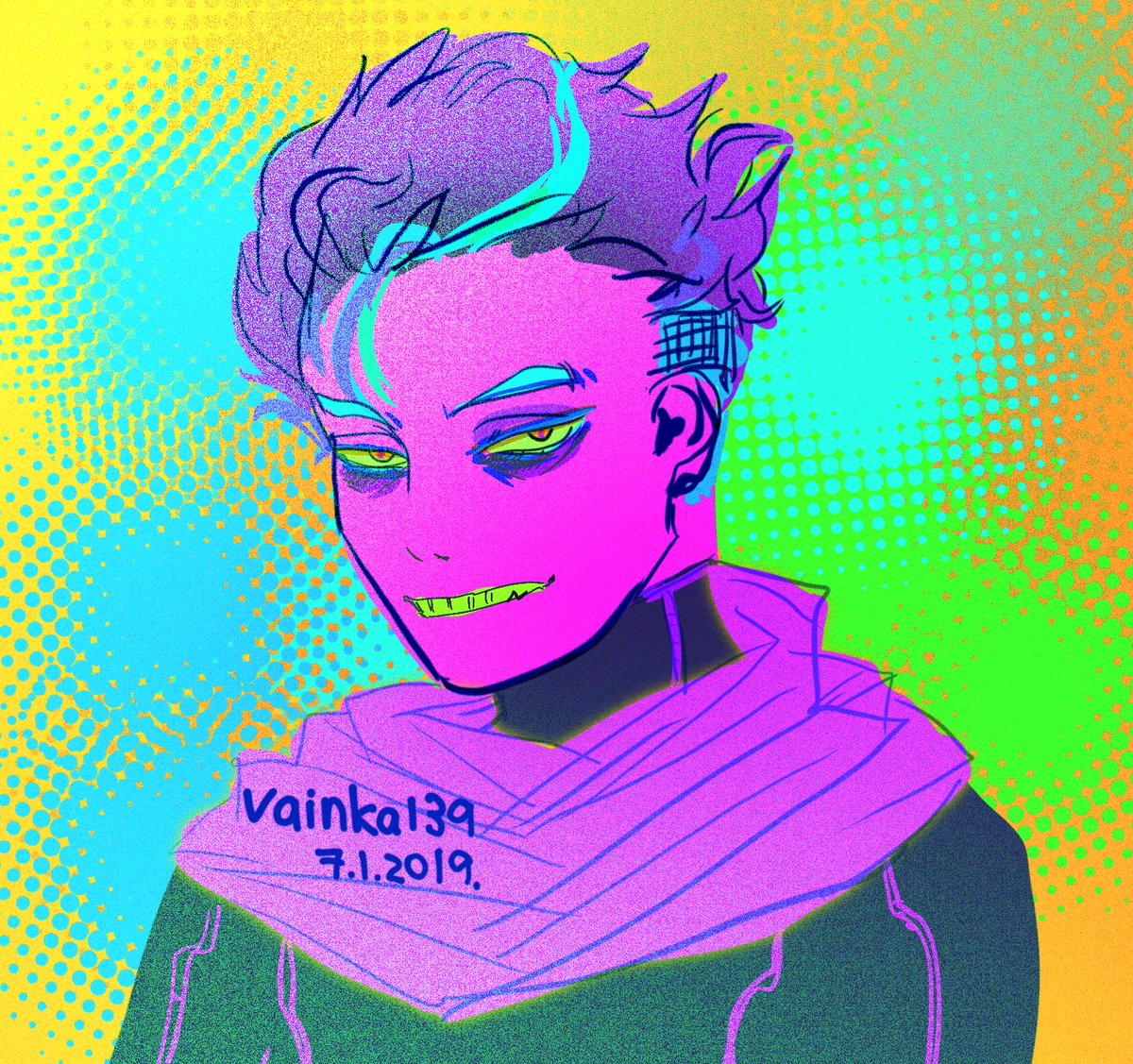 fruitynewbie985's tweet photo. #心操人使誕生祭2019 @erasermicweek #erasermicweek

A grown up design of shinsou going all cyberpunk ft proud aizawa https://t.co/puBb0F7QDB