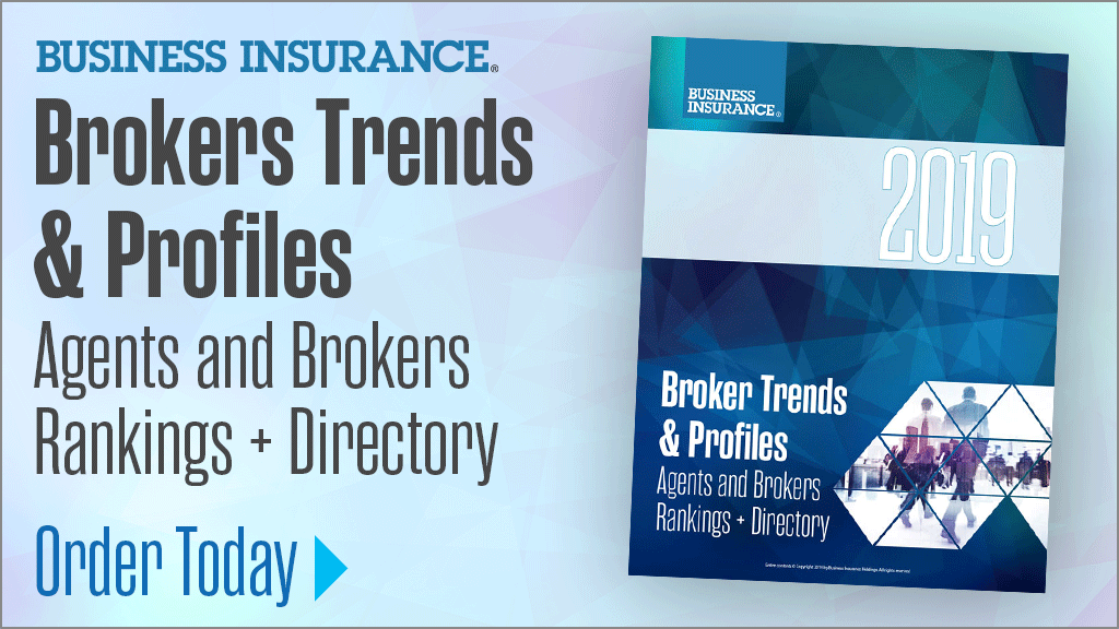 BusInsMagazine's tweet photo. The Business Insurance 2019 Agents and Brokers Rankings + Directory is a must-have! Along with our new rankings and broker trends and profiles, see also detailed listings of 125 #insurance #brokerage companies. Order now: https://t.co/E1CK94qpn7 https://t.co/JAeMRPXmJE