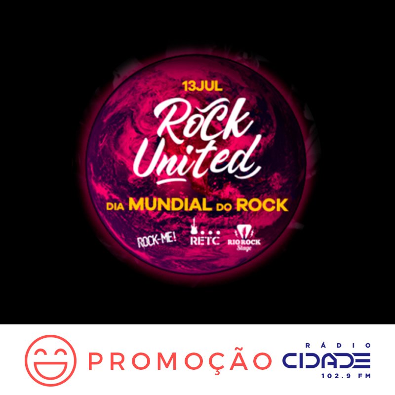 cidadeoficial's tweet image. Dia 13 de julho, o Vivo Rio comemora o dia do rock em grande estilo! O Rock United traz a banda Black Circle, fazendo tributo ao Pearl Jam, além de djs que prometem agitar o público. 
Para concorrer a ingressos acesse nosso site, radiocidade.fm e boa sorte. 🍀