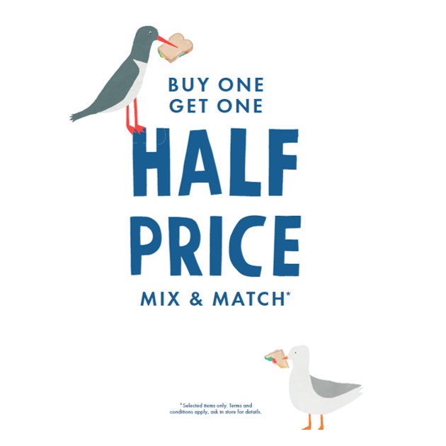 Buy One Get One Half Price - Mix &amp; Match across all ages on selected lines. Including shorts, tees, vests ☀️Perfect for those sunny days out! <a href="/Joulesclothing/">Joules</a> @mallcribbs