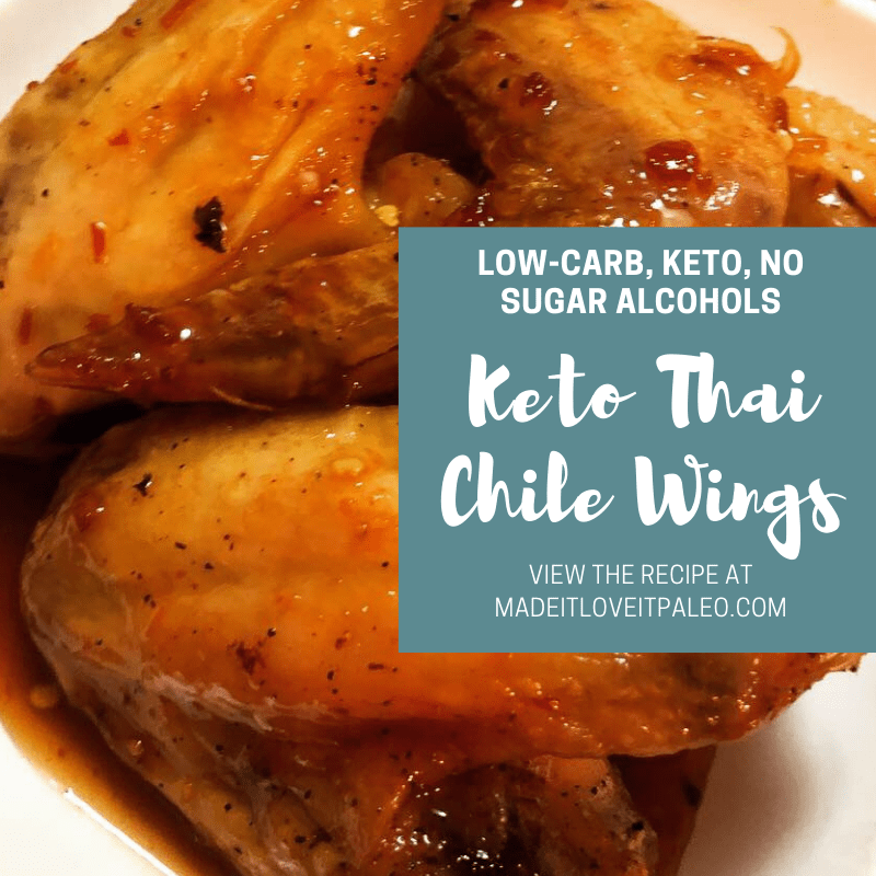 MadeItLoveIt's tweet photo. These Thai Chile Wings are spicy, sticky and sweet. They are my re-creation of the ones I used to indulge in at Houlihan's, but without all the sugar! #keto #lowcarb #sugarfree https://t.co/HBcQDgE5uy https://t.co/immBJ8VFZR