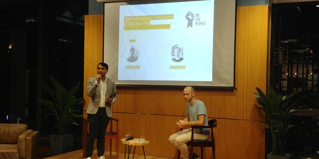 GeoffreyKFCheng's tweet photo. At @WeThePeeeeps's final event Digital Advocacy 101: They See You, CEO Hasanal Zaf and @EnumaTech's @LioLunesu talk cybersecurity, surveillance, and privacy. https://t.co/d7a2Sp9gTn https://t.co/ggENM4MaQU