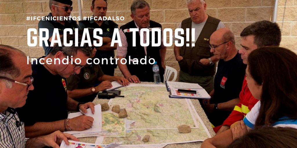 112cmadrid's tweet photo. #IFCadalso #IFCenicientos Gracias a todos: #BomberosCM #AgentesForestalesCM #BrigadasForestalesCM #BomberosCLM @UMEgob #SUMMA112 @guardiacivil #PolicíaLocal #ProtecciónCivil @mapagob @DGobiernoMadrid @DGobiernoCLM Y especialmente a los vecinos voluntarios y sus ayuntamientos https://t.co/bpiGWpGEad