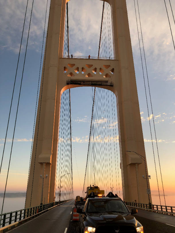 The Mackinac Bridge (@mackinacbridge) on Twitter photo This Thursday, <a href="/MackinacBridge/">The Mackinac Bridge</a> plans to fly the flag from the north tower for Independence Day with an ingenious new reel designed that is now mounted to the tower and was completely built in-house by our talented maintenance staff.
mackinacbridge.org/the-mighty-mac… This Thursday, <a href="/MackinacBridge/">The Mackinac Bridge</a> plans to fly the flag from the north tower for Independence Day with an ingenious new reel designed that is now mounted to the tower and was completely built in-house by our talented maintenance staff.
mackinacbridge.org/the-mighty-mac…