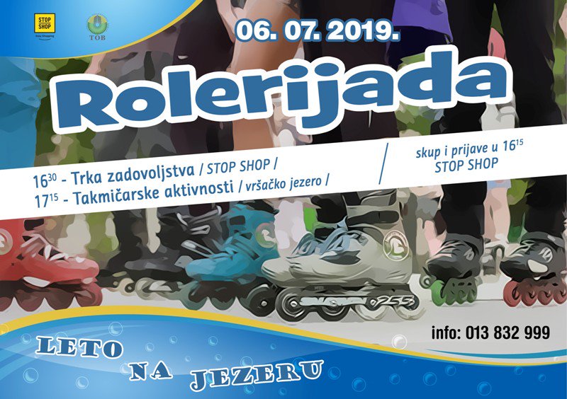 Turizam_Vrsac's tweet photo. Na Gradskom jezeru u Vršcu, 06. jula 2019. biće održana Rolerijada.
Pozivamo sve koji vole da voze rolere da dođu na Rolerijadu, dobro se zabave i osvoje neke od nagrada.
#Vrsac #rolerijada #Vrsackojezero https://t.co/KlpABXwQFi