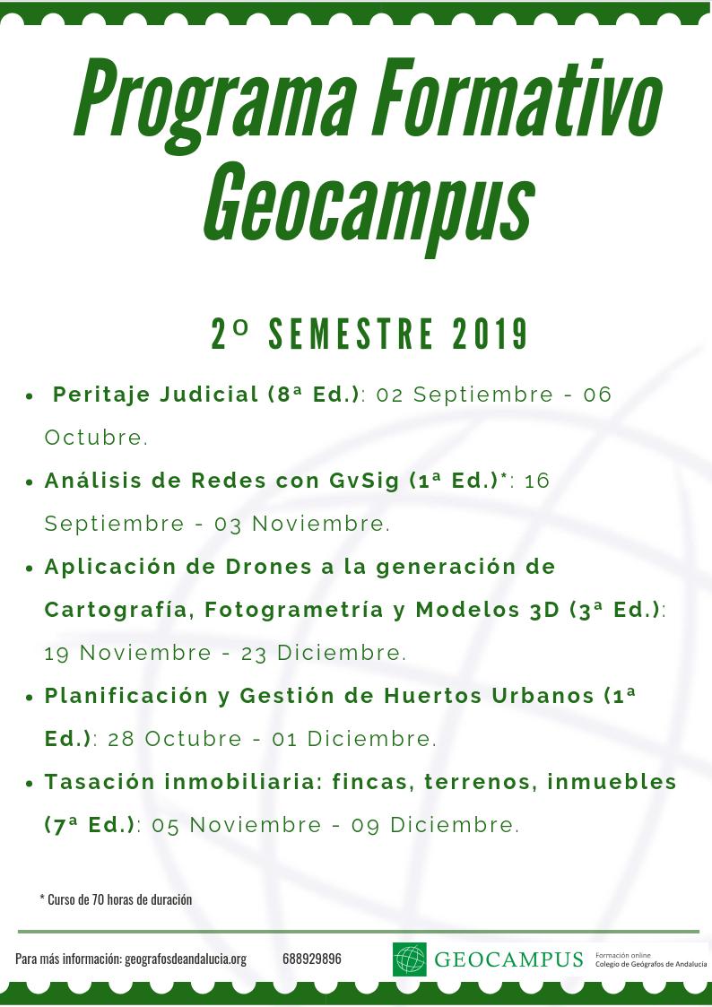 andalgeos's tweet photo. Se ha cerrado la programación de los cursos de #Geocampus para el 2º semestre de 2019 con la novedad de un curso de 70 horas sobre #analisisderedes con #GvSig.
Consulta la programación completa en la Web de @andalgeos
https://t.co/VZ5XWPwnNe https://t.co/Jw8HzC9NJF