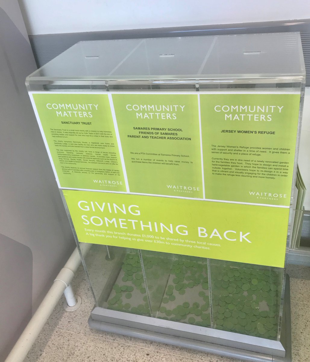 Delighted to feature in July’s Community Matters collection box <a href="/waitrose/">Waitrose & Partners</a> Red Houses branch. 
Your vote will help provide accommodation &amp; support to men who have reached a crisis &amp; need help to rejoin society. 
#charitytuesday #homelessness #giveback