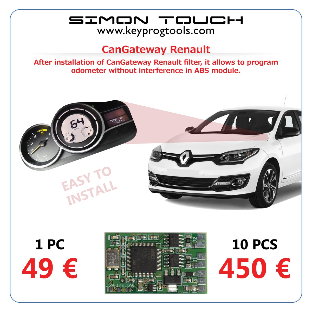 SimonTouchLeb's tweet photo. #CanGateway #Renault #odometer_blocker
it allows to #program #odometer without interference in ABS module. Renault CanGateway Odometer filter programmer
Supported Renault car models
• #MEGANE III
• #LAGUNA III
• #FLUENCE
• #SCENIC III https://t.co/kKJ7rWTZBZ