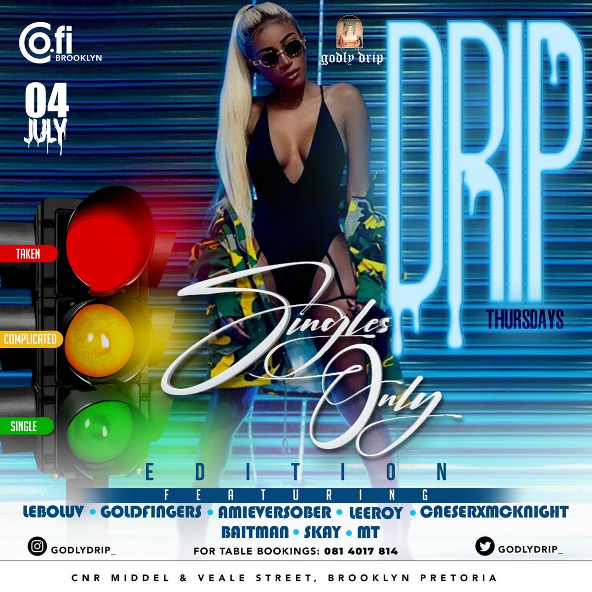Banzii_n's tweet photo. Single ? Worry no more , DripThursdays gotchuuu 🤞🏽

📍Cofi Brooklyn 
Thursday , 04 July
🔥Nothing but Delicious Vibes https://t.co/foFfuYkZOJ