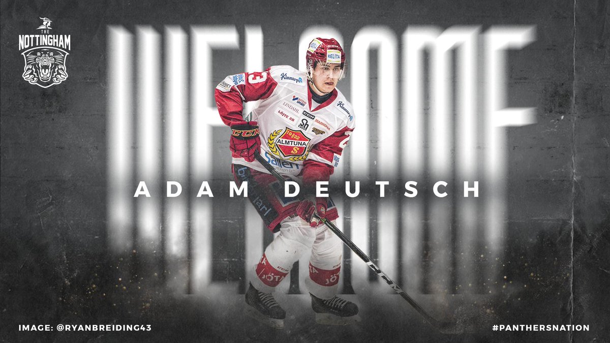 PanthersIHC's tweet photo. 2019-20 roster gets a bit Sweder with the addition of Adam Deutsch! 🇸🇪😻

🗞 https://t.co/sZP7yiDwWo

#BeTheRoar | #EIHL | #PanthersNation https://t.co/NdeGA7LO4p